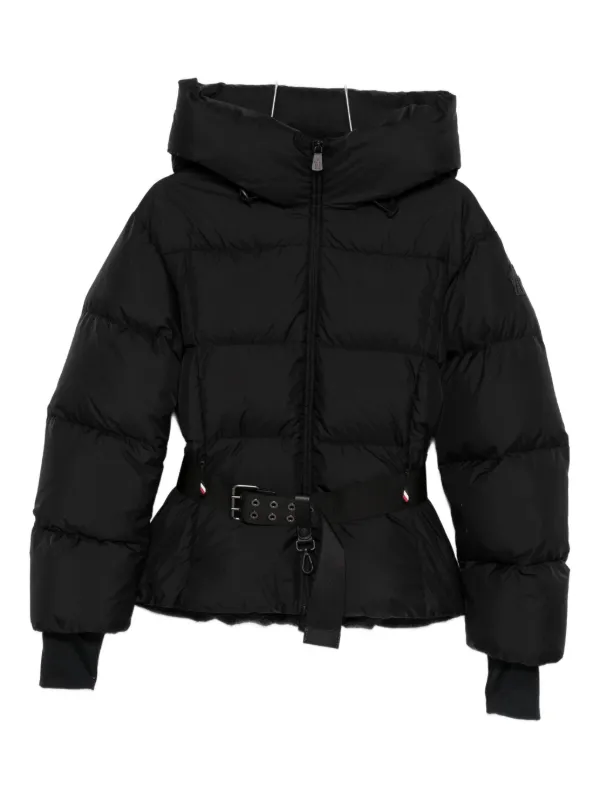 Moncler Grenoble Belted Hooded Jacket in Black