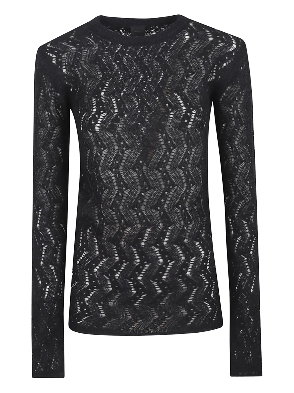 PINKO オープンニット ウールセーター - ブラック PINKO オープンニット ウールセーター - ブラック