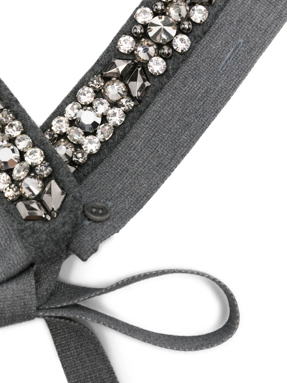 Max Mara Haarclip versierd met kristal - Grijs