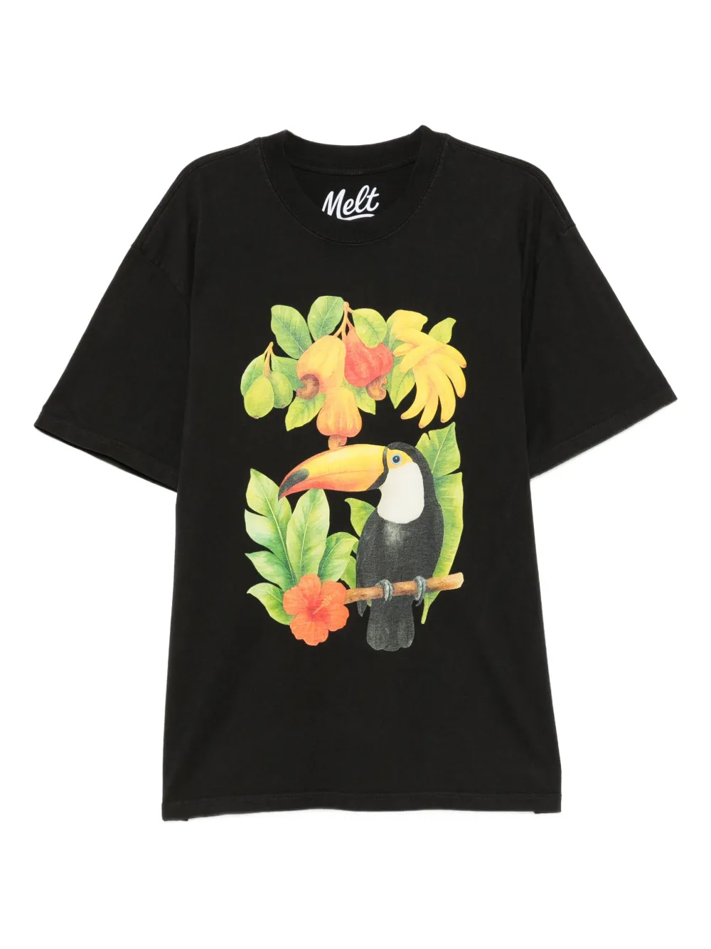 Melt graphic-print T-shirt | Grey | Image 1