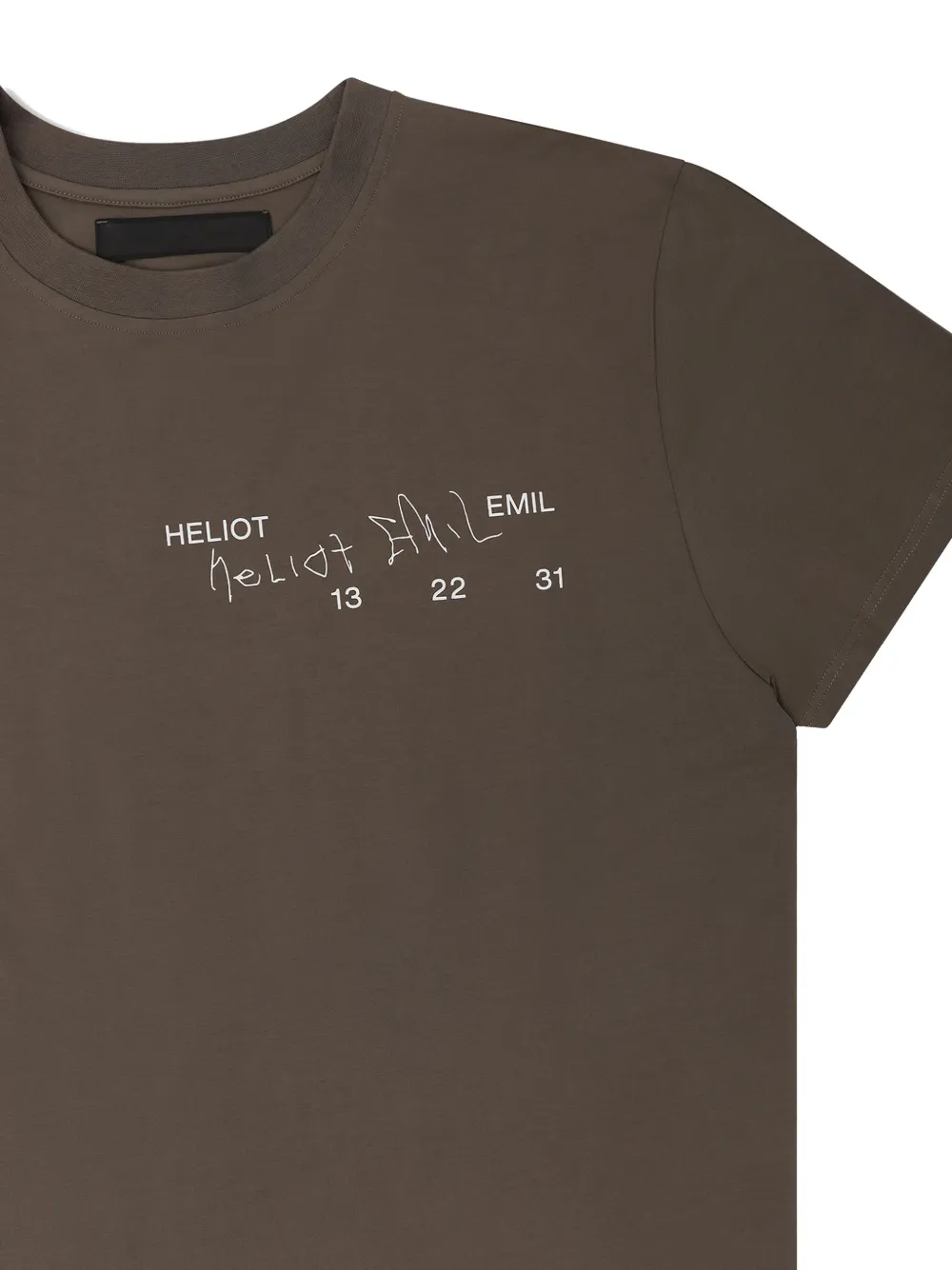 HELIOT EMIL Katoenen T-shirt - Bruin
