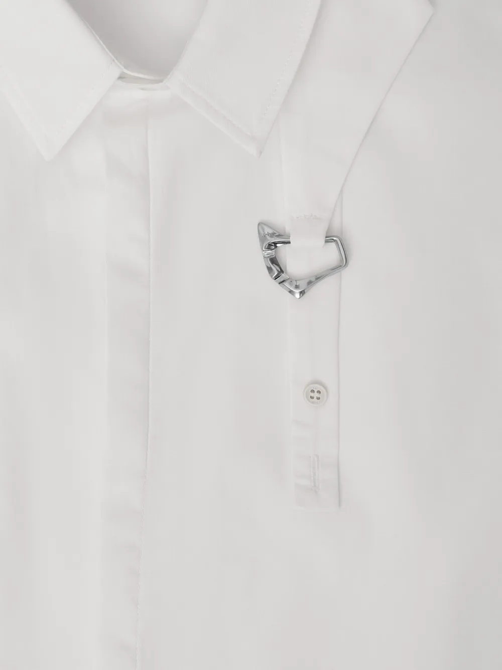 HELIOT EMIL Katoenen overhemd met metalen detail Wit