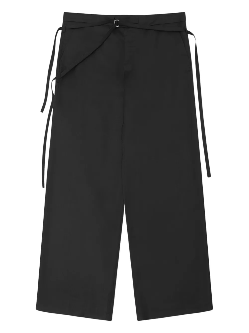 HELIOT EMIL Spectra tie-fastening tailored trousers | Black | Image 1