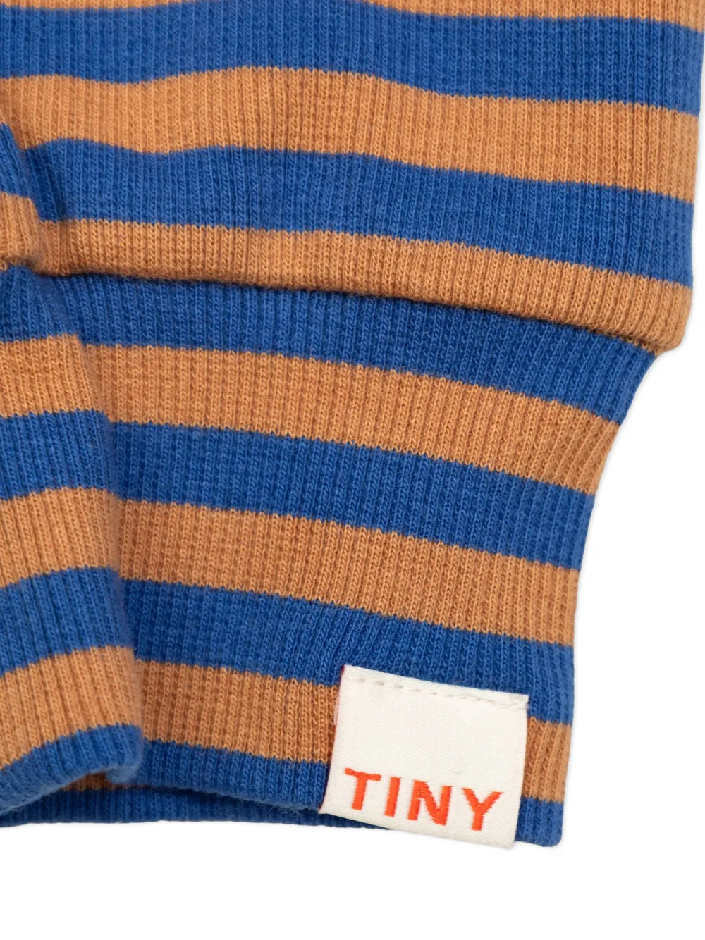 Tiny Cottons Gestreepte geribbelde romper Blauw