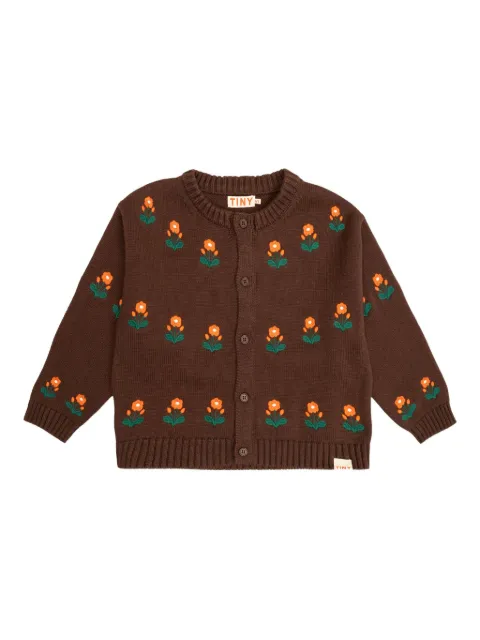 Tiny Cottons floral-embroidered cardigan