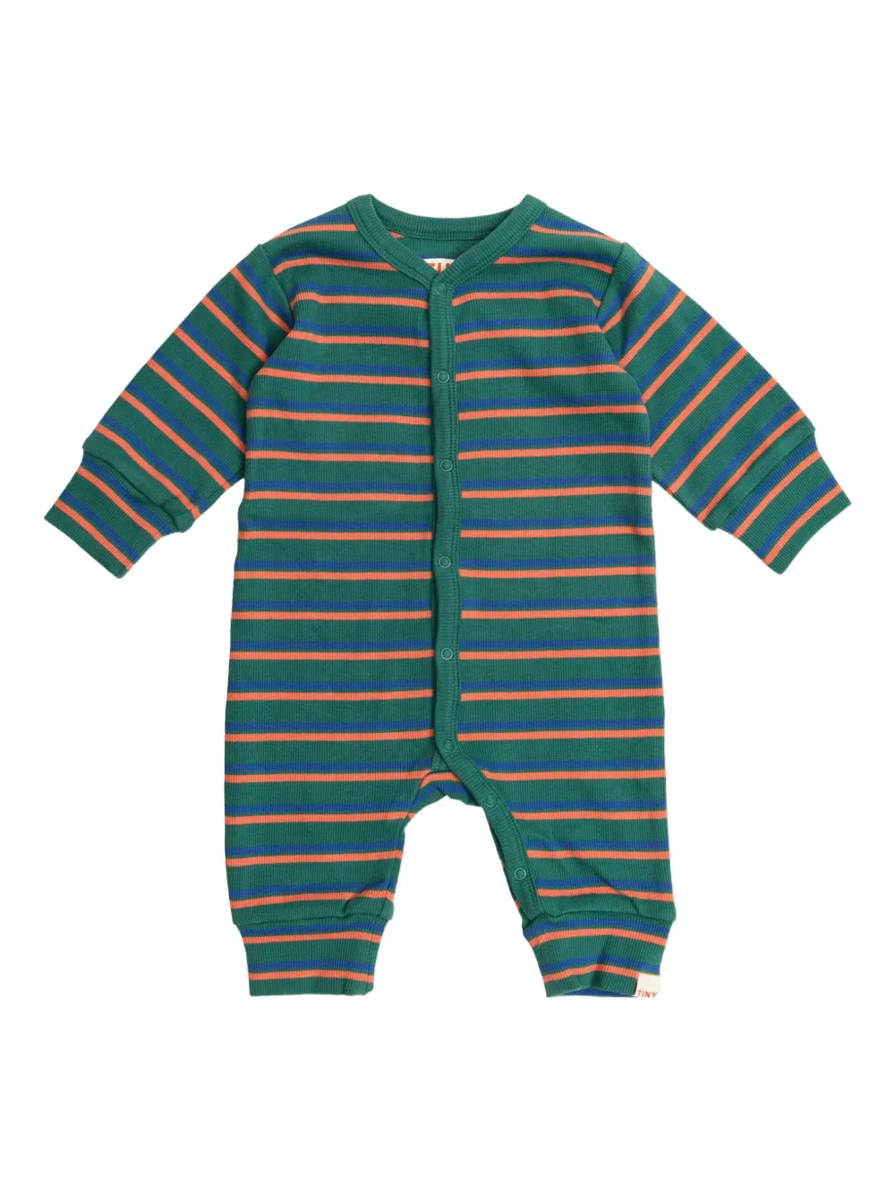 Tiny Cottons striped ribbed romper | Green | Image 1