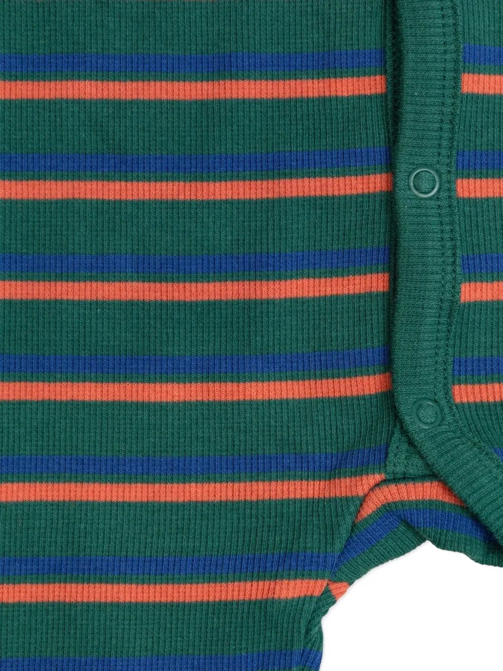 Tiny Cottons Gestreepte geribbelde romper Groen