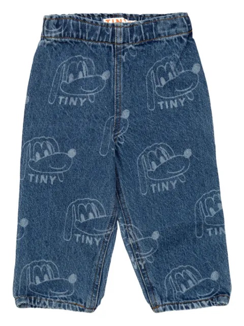 Tiny Cottons logo-print jeans 