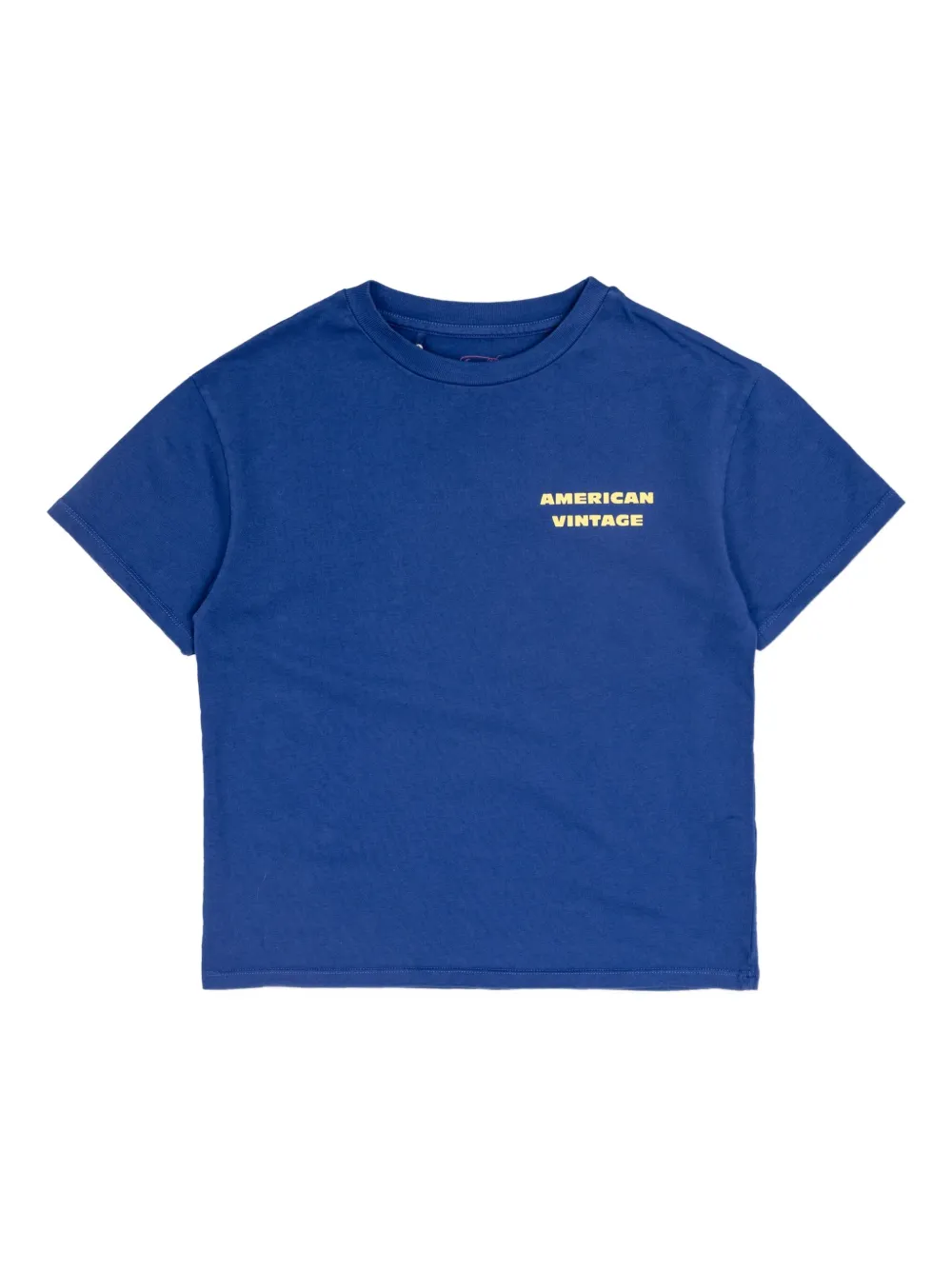 American Vintage Football-print T-shirt In Blue
