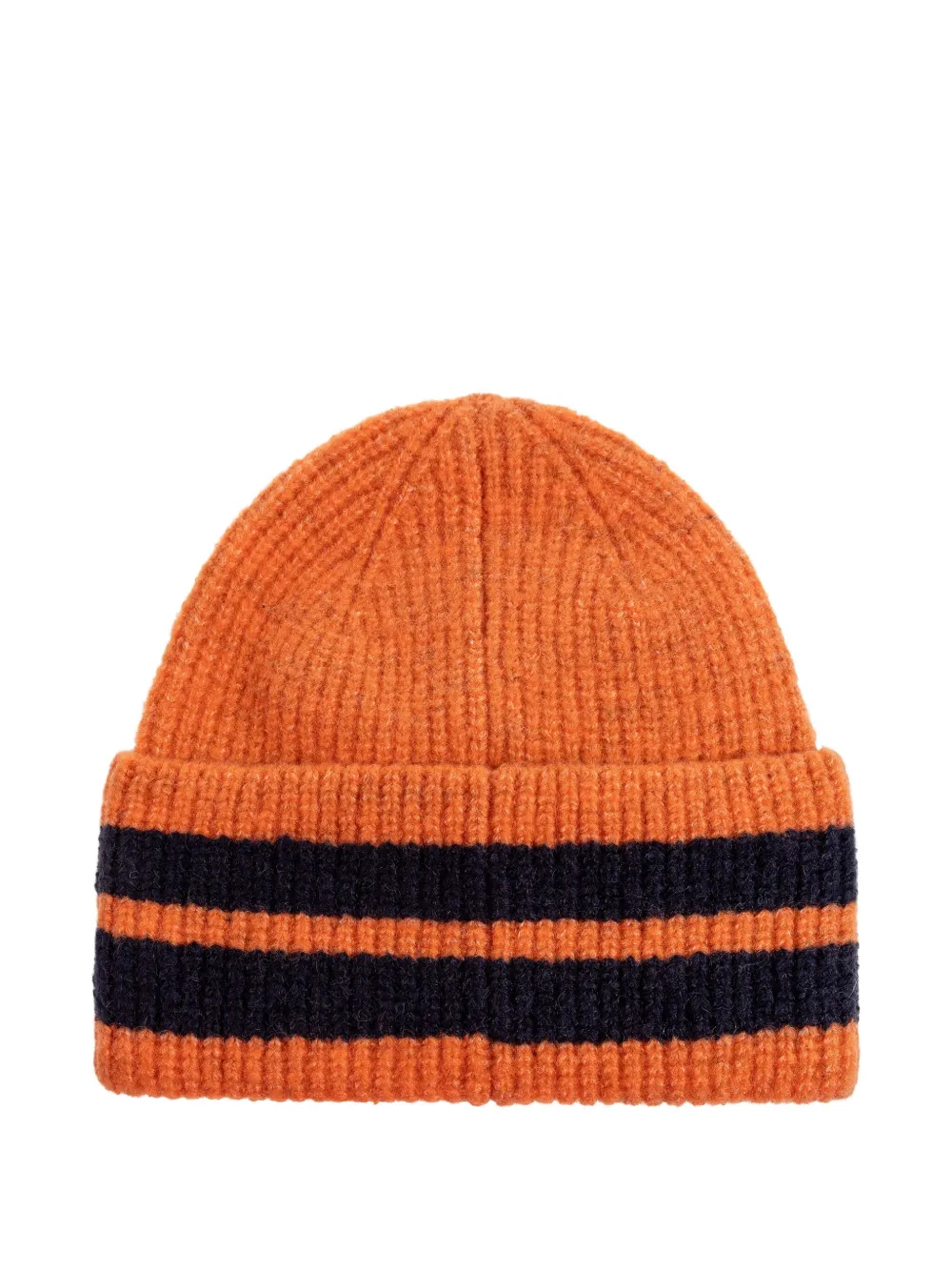 Tiny Cottons Geribbelde muts met streepdetail - Oranje