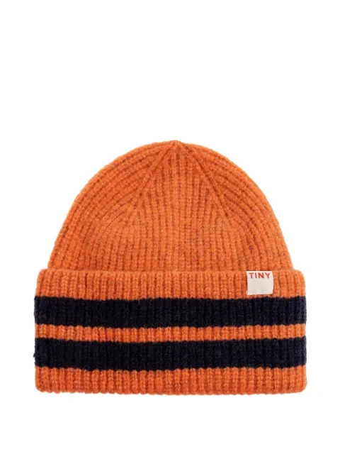 Tiny Cottons ribbed stripe-detail beanie