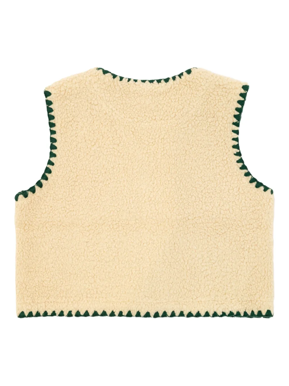 Tiny Cottons crochet-trimmed fleece vest | Boys Vests | Image 2