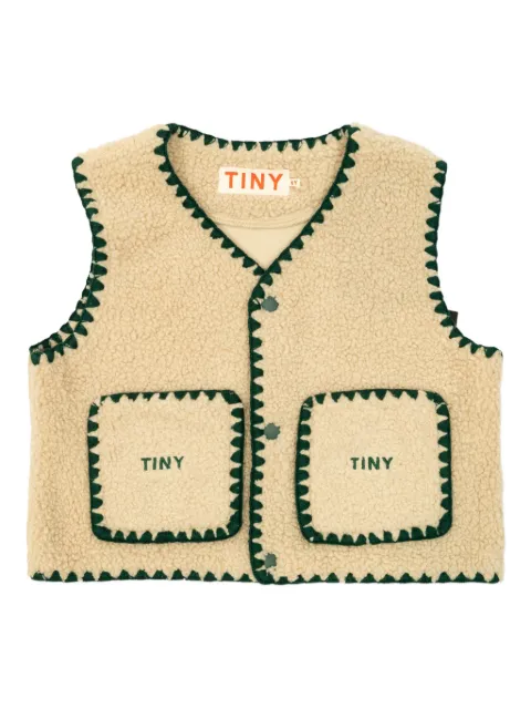 Tiny Cottons chaleco con ribete de crochet