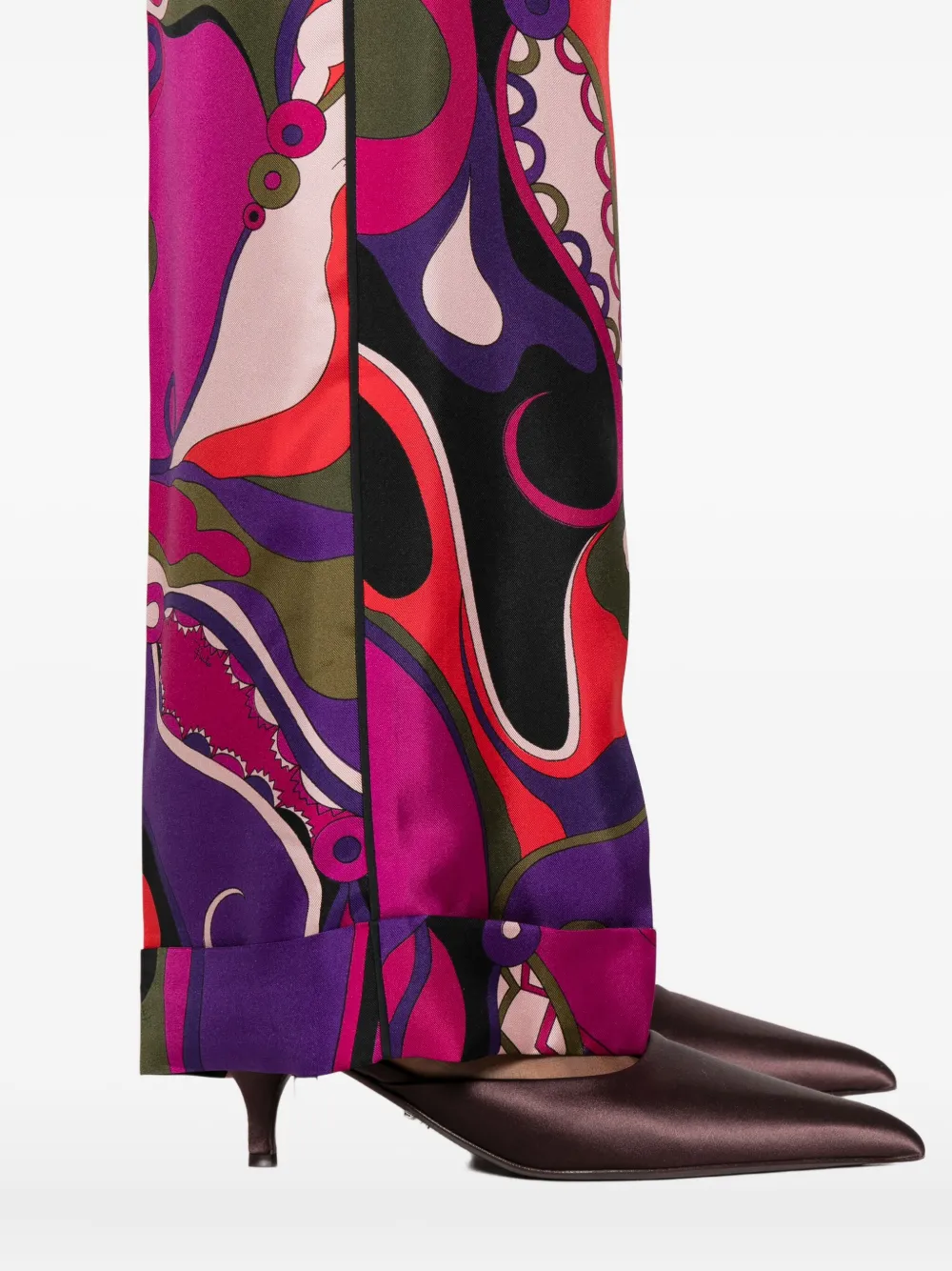 PUCCI Broek met abstracte print Paars