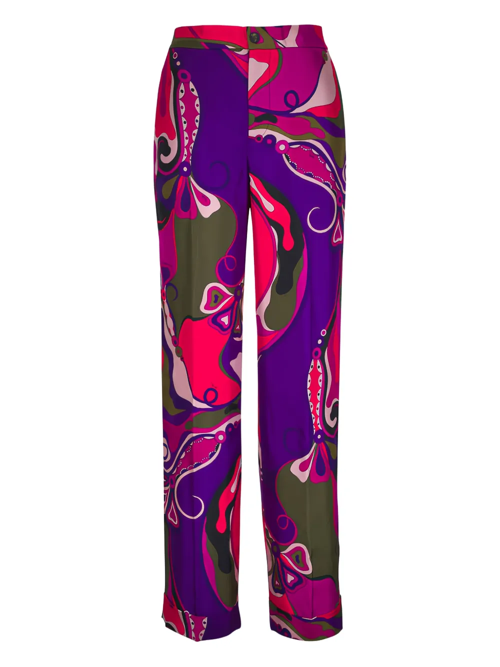  Pucci Orchidee-print Pajama Trousers - Purple 
