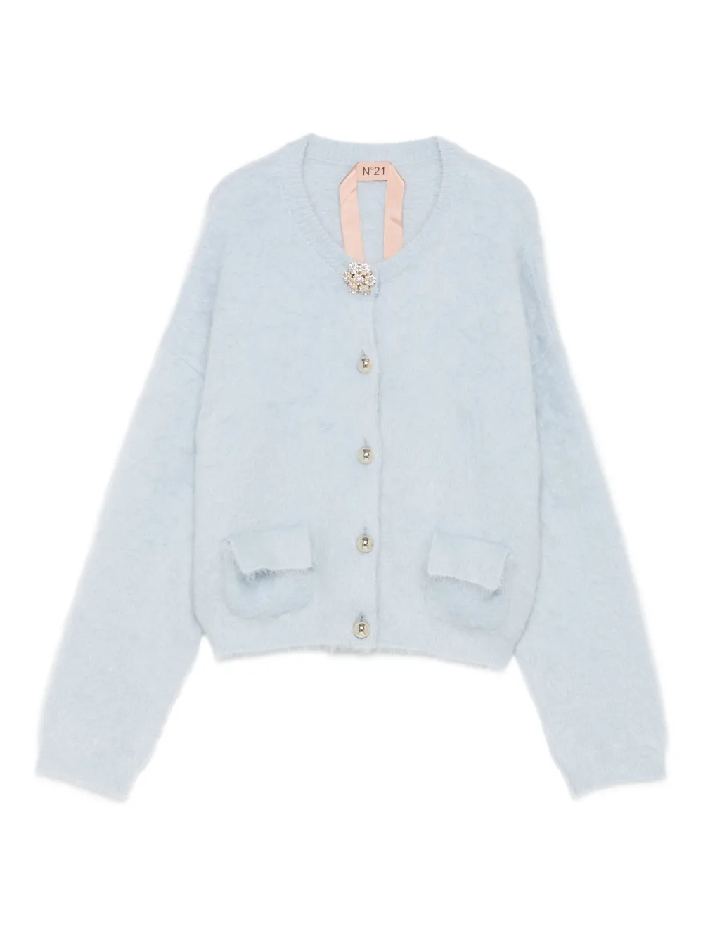 Nº21 embellished pocket cardigan | Blue | Image 1