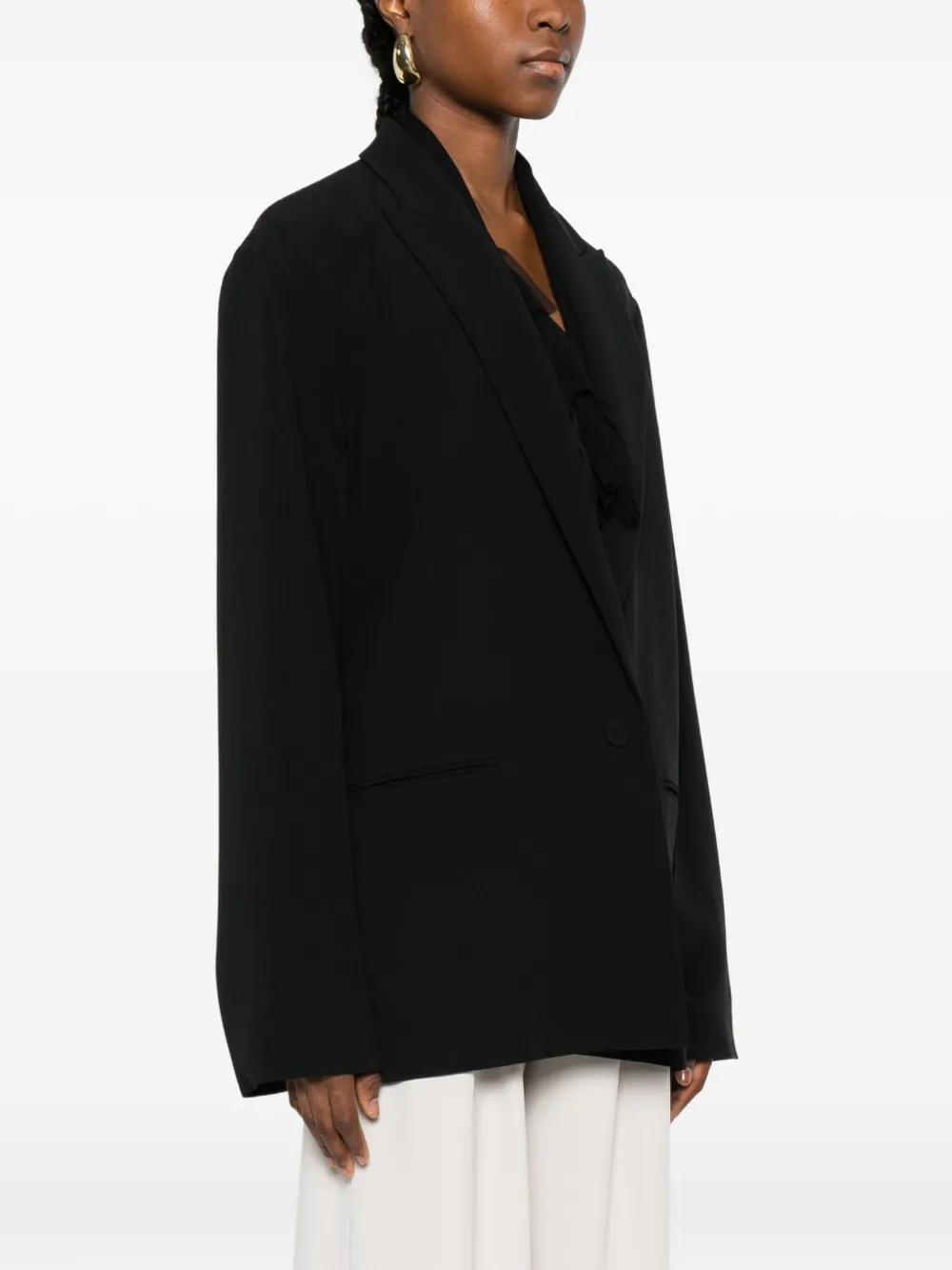 Alberta Ferretti Long-sleeved Suit Jacket In Black