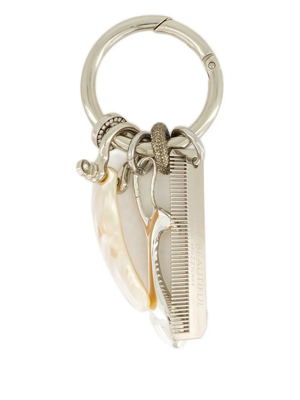 Benedetta Bruzziches Chatelaine charm-detail keyring - Argento