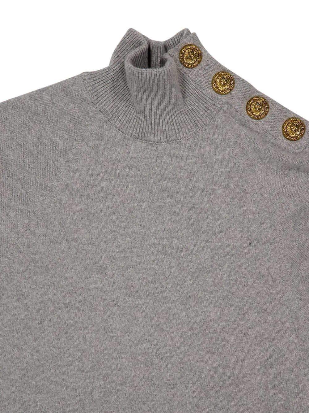 Balenciaga Batwing Button Mini Dress In Gray