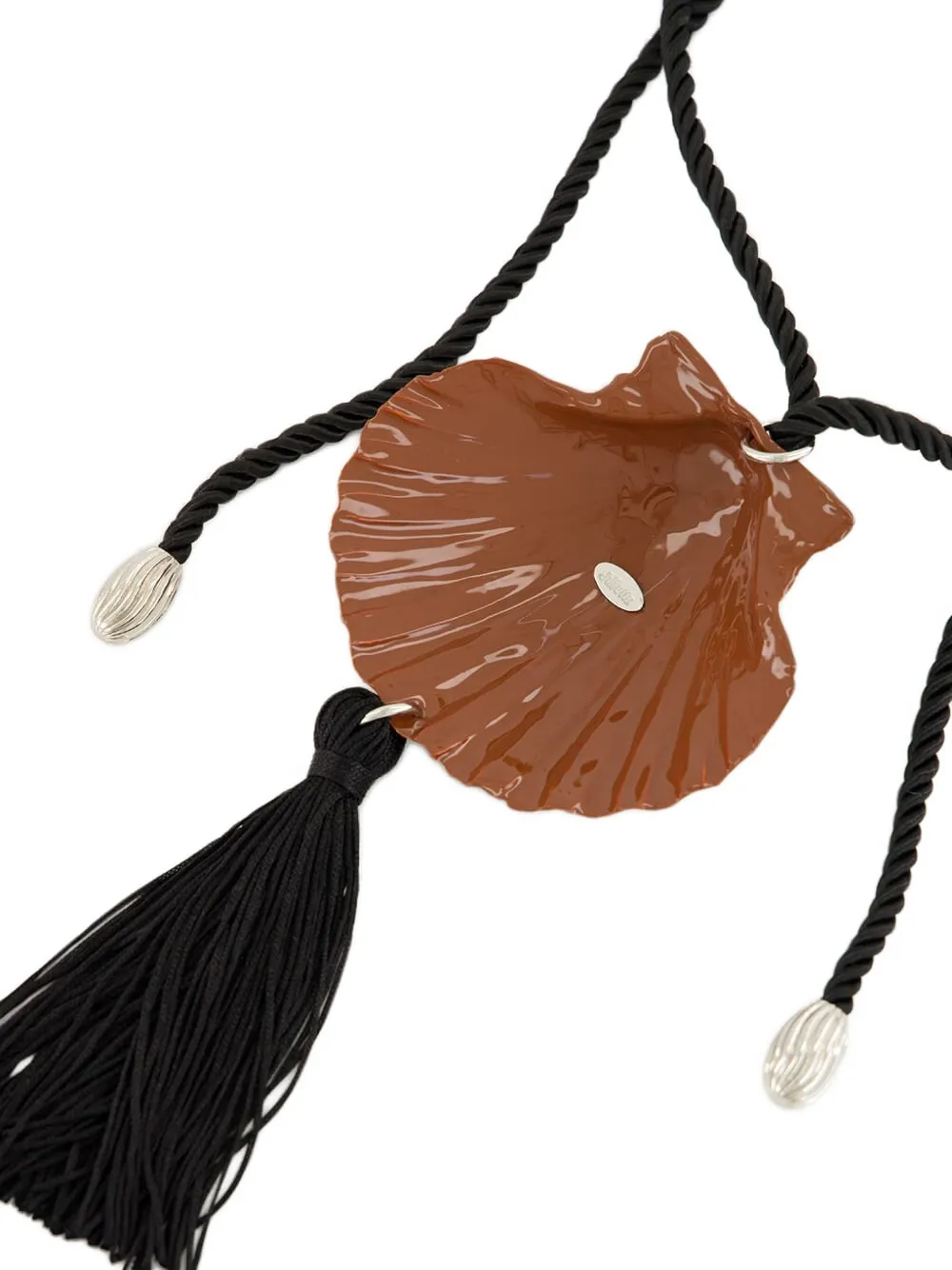 Julietta Pillar Shell-pendant Necklace In Black