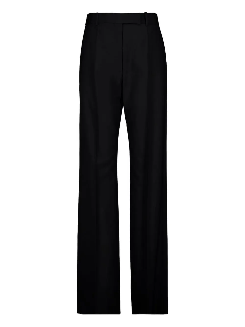 Tom Ford Tailored Wool-silk Straight-leg Pants In Black