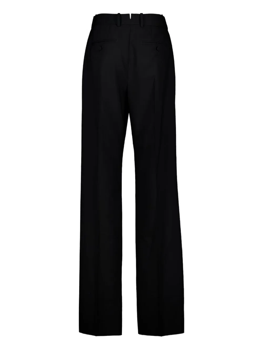 Tom Ford Tailored Wool-silk Straight-leg Pants In Black