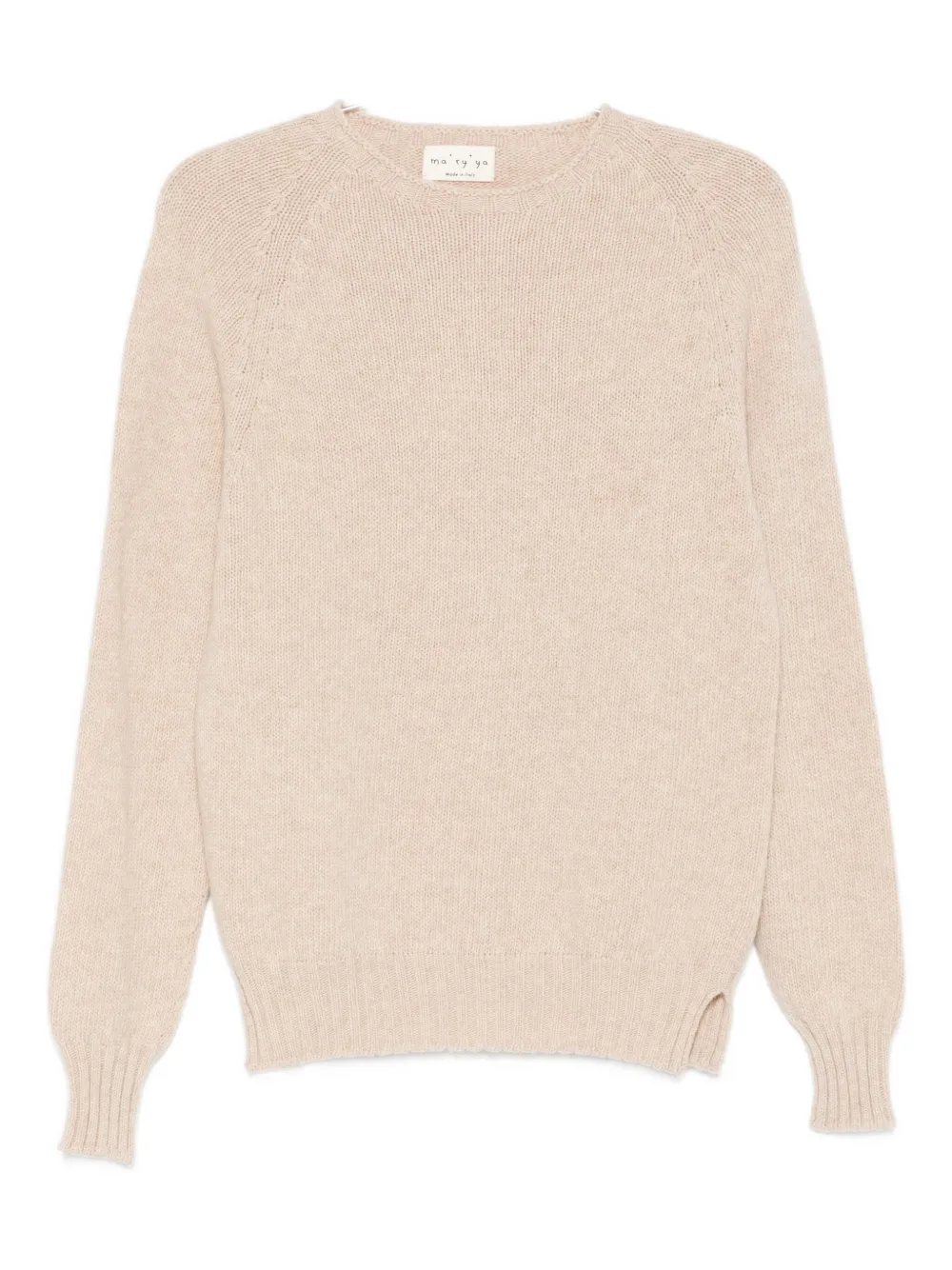 Ma'ry'ya raglan-sleeve sweater - ニュートラル Ma'ry'ya raglan-sleeve sweater - ニュートラル