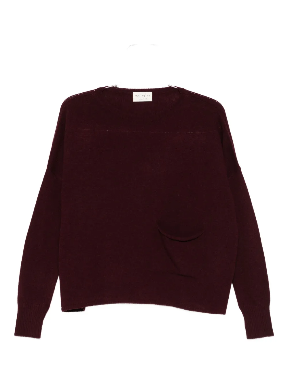Ma'ry'ya crew-neck sweater - レッド Ma'ry'ya crew-neck sweater - レッド
