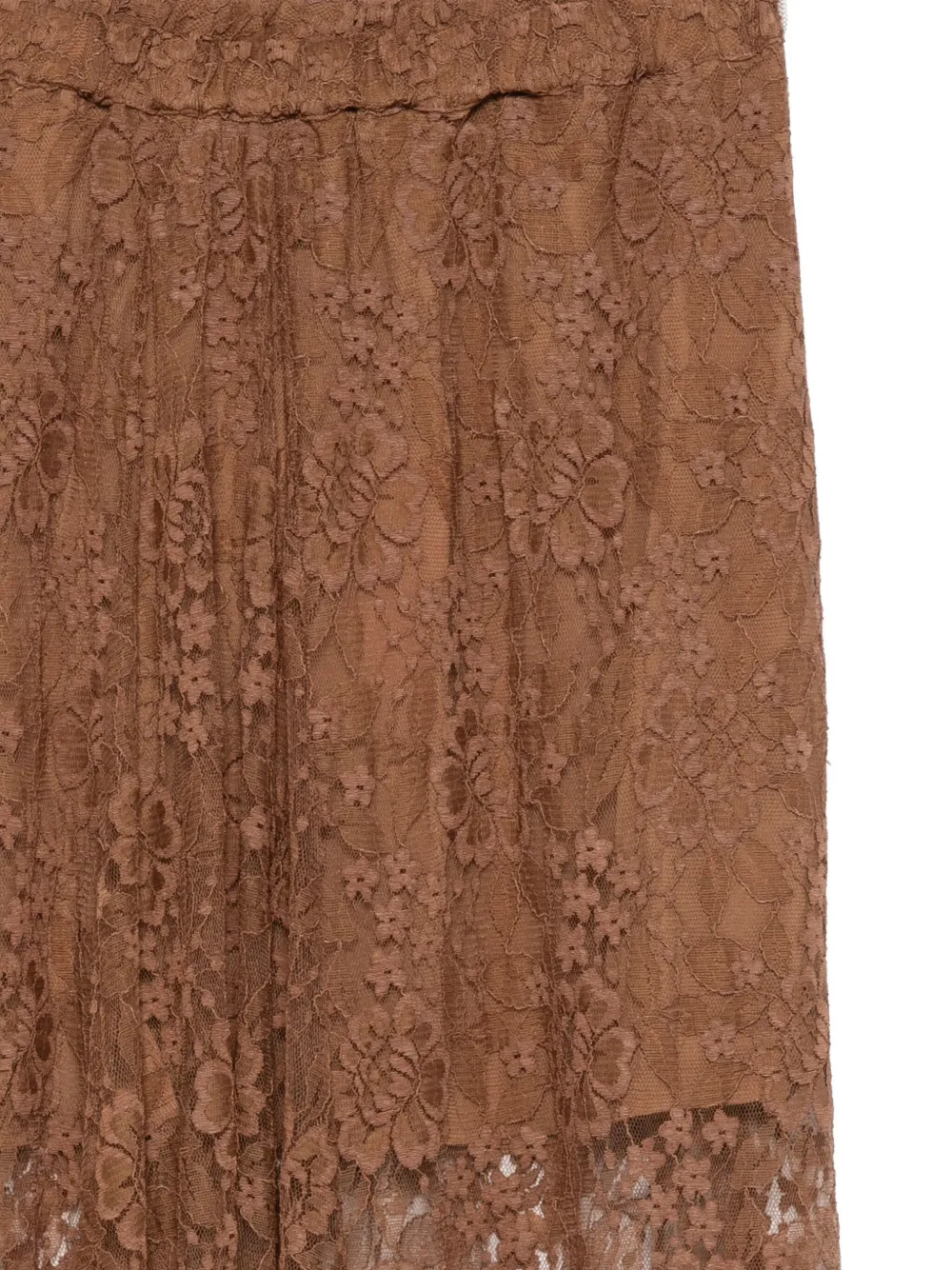Baum Und Pferdgarten Floral-lace Skirt In Brown