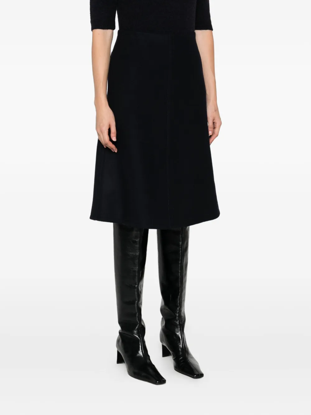 Susanne Bommer Rock Mit Ziernaht In Blue