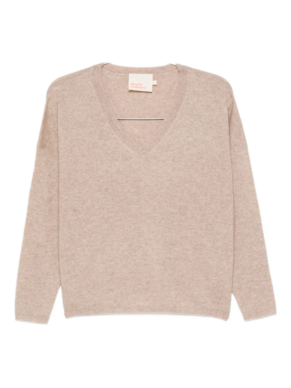 Absolut Cashmere Kaschmirpullover Mit V-ausschnitt In Neutral