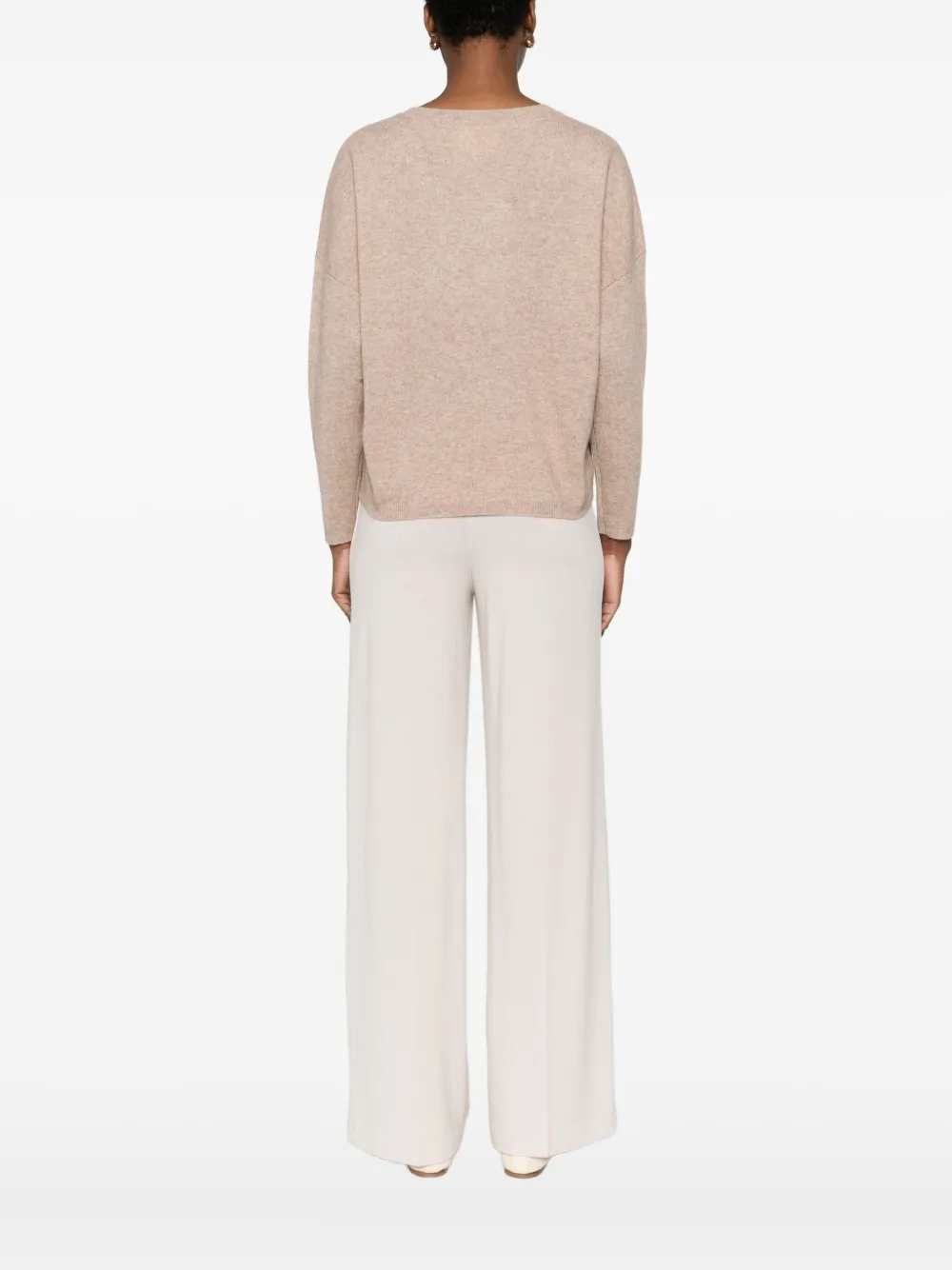 Absolut Cashmere Kaschmirpullover Mit V-ausschnitt In Neutral