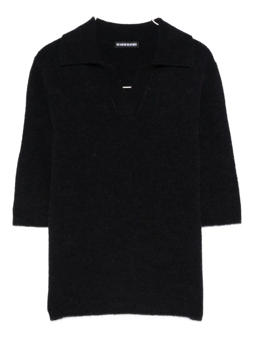 Susanne Bommer Short-sleeve Knitted Top In Blue