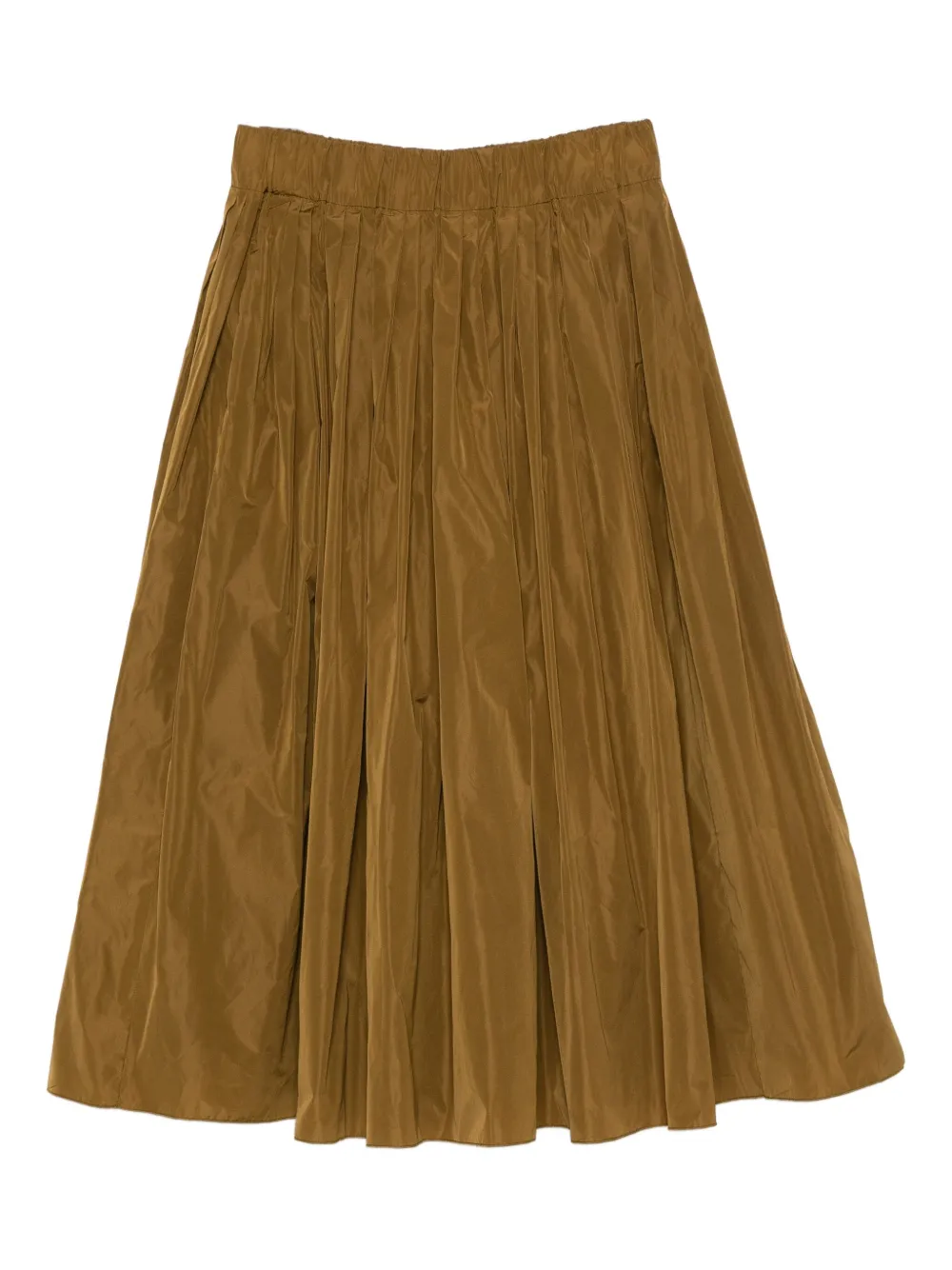 Susanne Bommer Pleated Midi Skirt In Brown