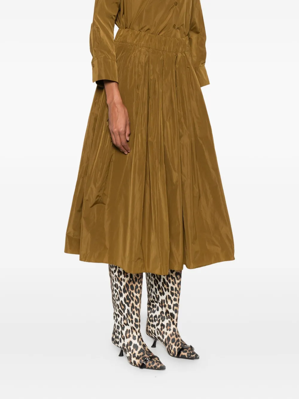 SUSANNE BOMMER Midi-plooirok Bruin