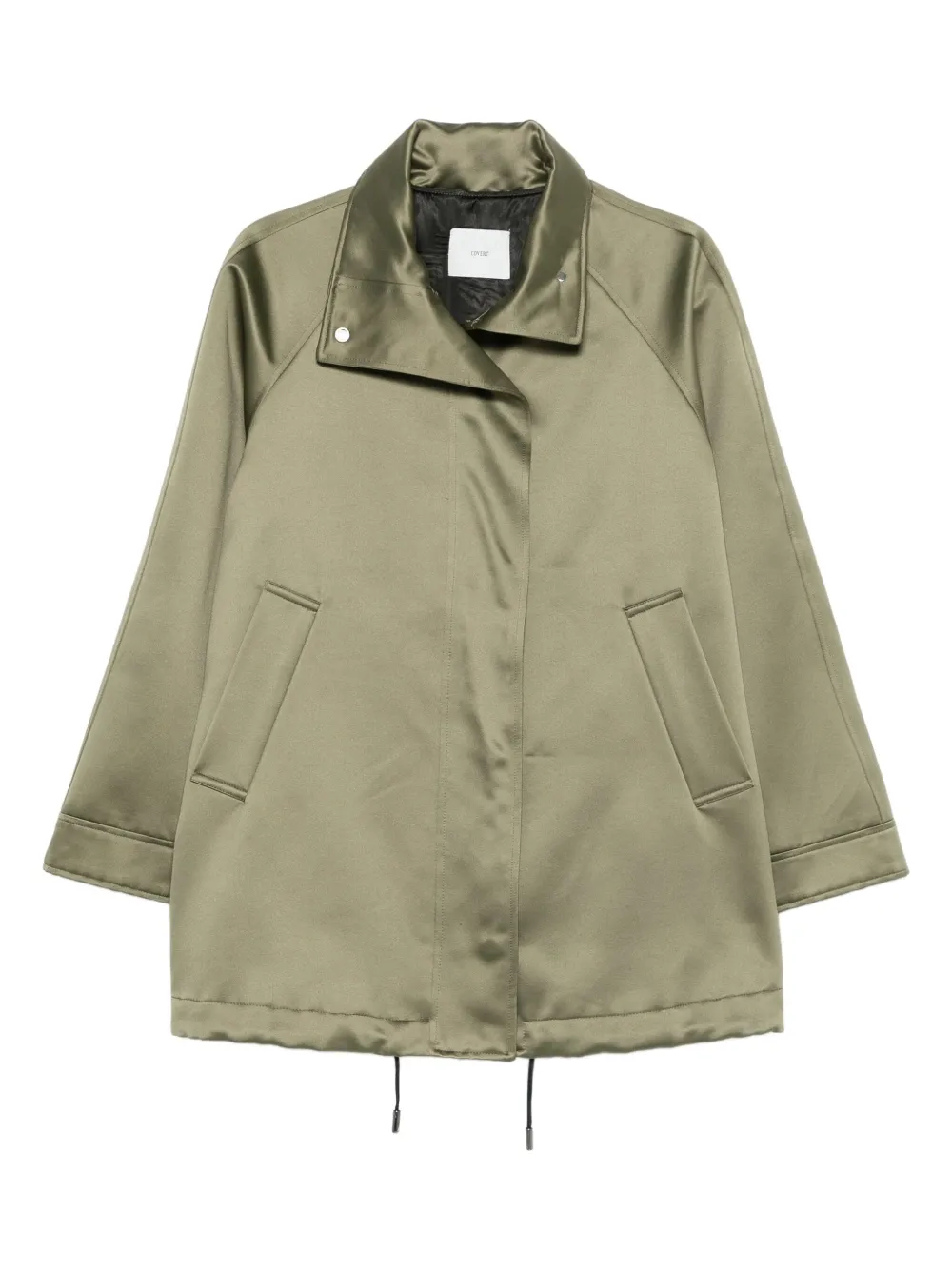 Covert drawstring-hem jacket | Green | Image 1