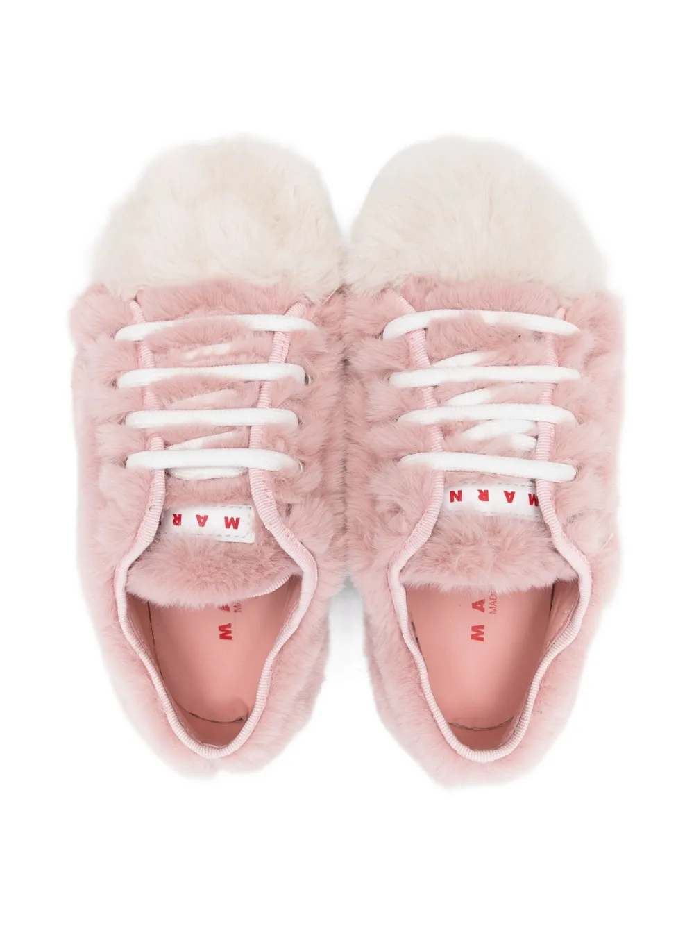Marni Kids Sneakers met imitatiebont Roze