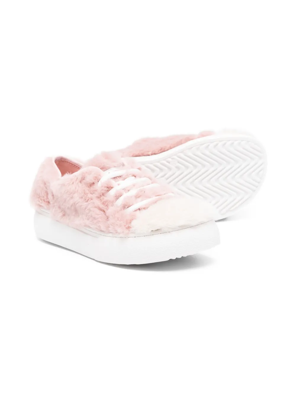 Marni Kids Sneakers met imitatiebont Roze
