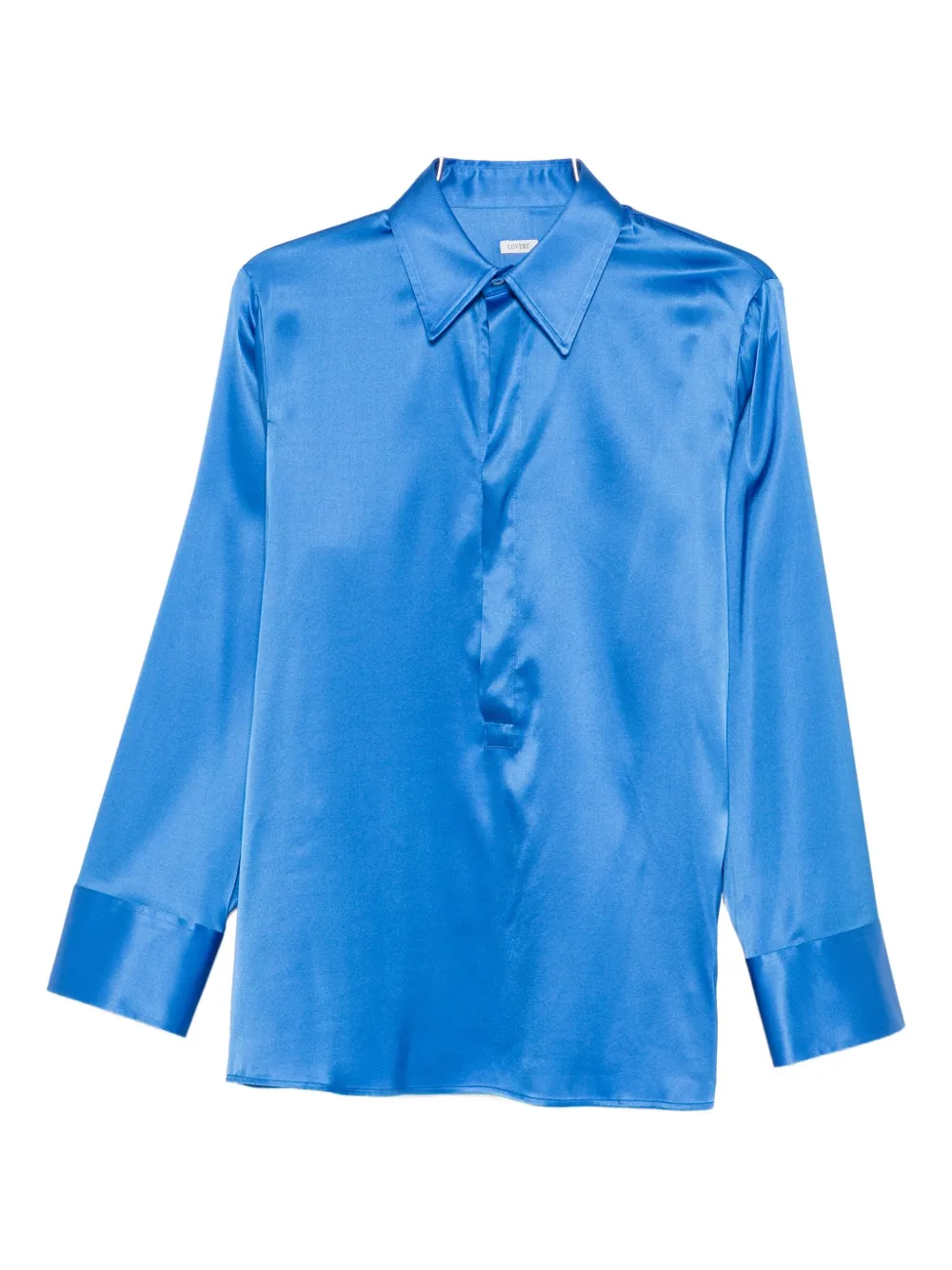 Covert Point-collar Blouse In Blue