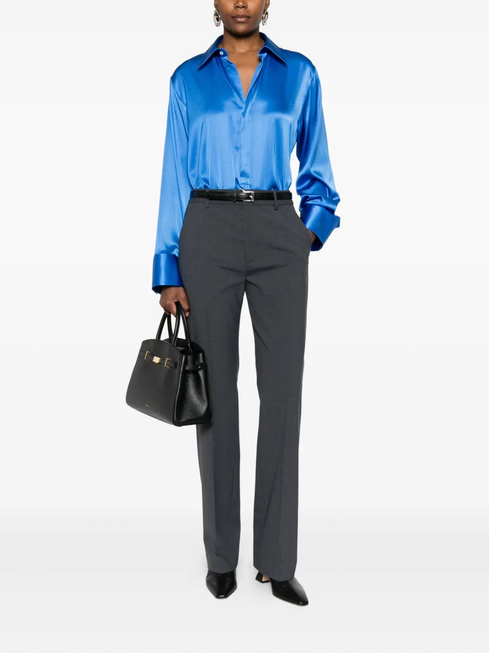 Covert Blouse met puntkraag - Blauw