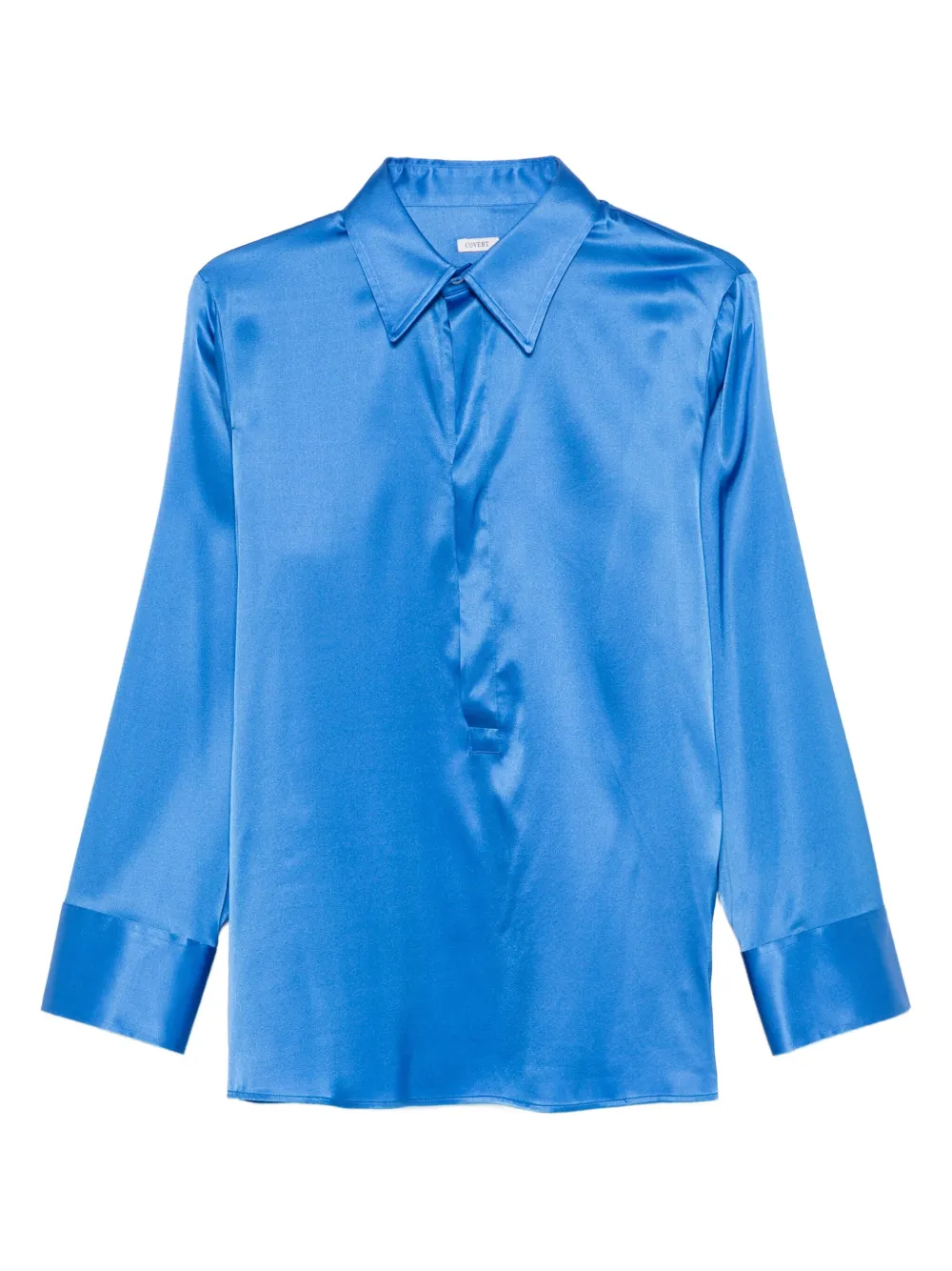 Covert point-collar blouse | Blue | Image 1
