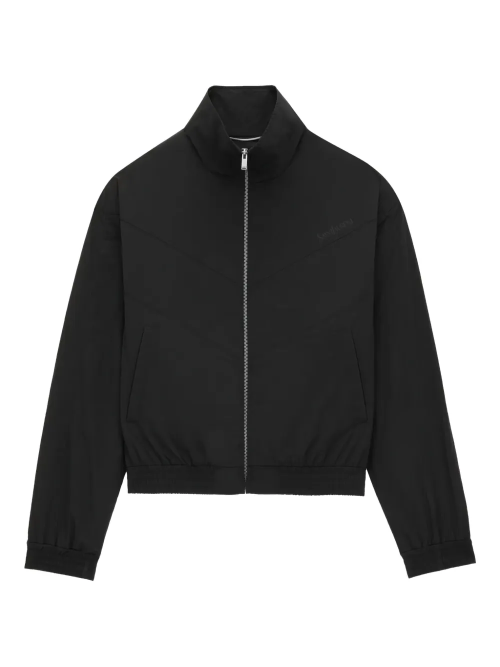 Saint Laurent Zip-front Long-sleeve Jacket In Animal Print