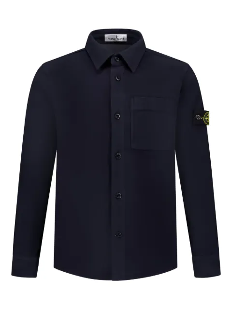 Stone Island Junior camisa con bolsillo de parche