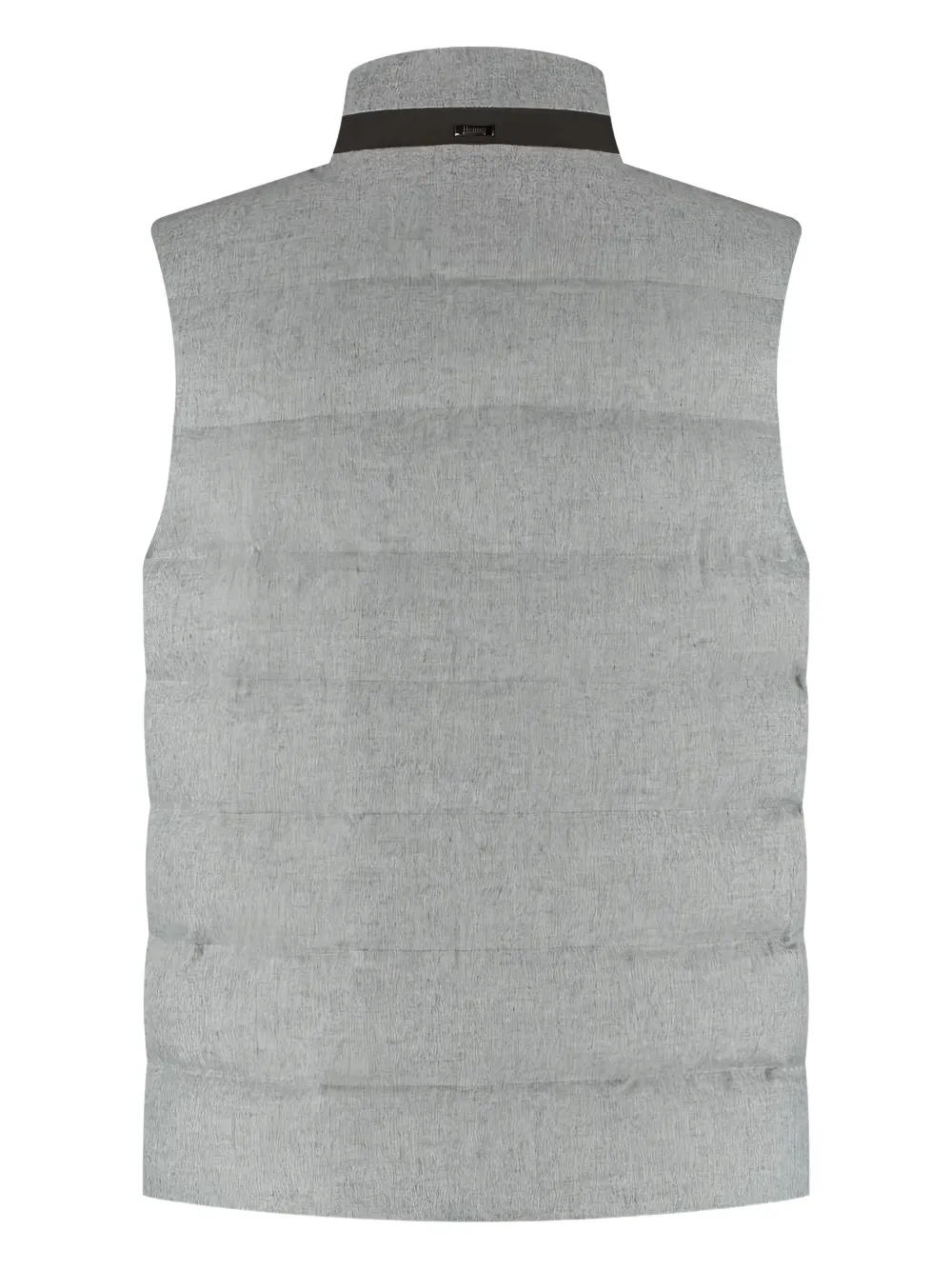 Herno Quilted Wool Gilet In Gray
