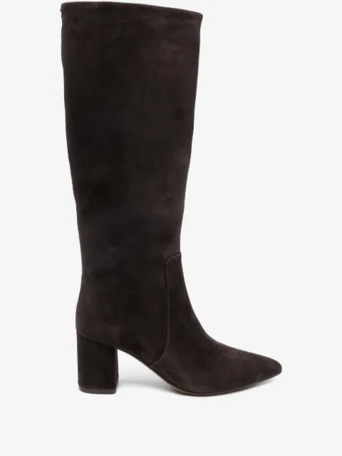 TWINSET pointed-toe suede knee-high boots