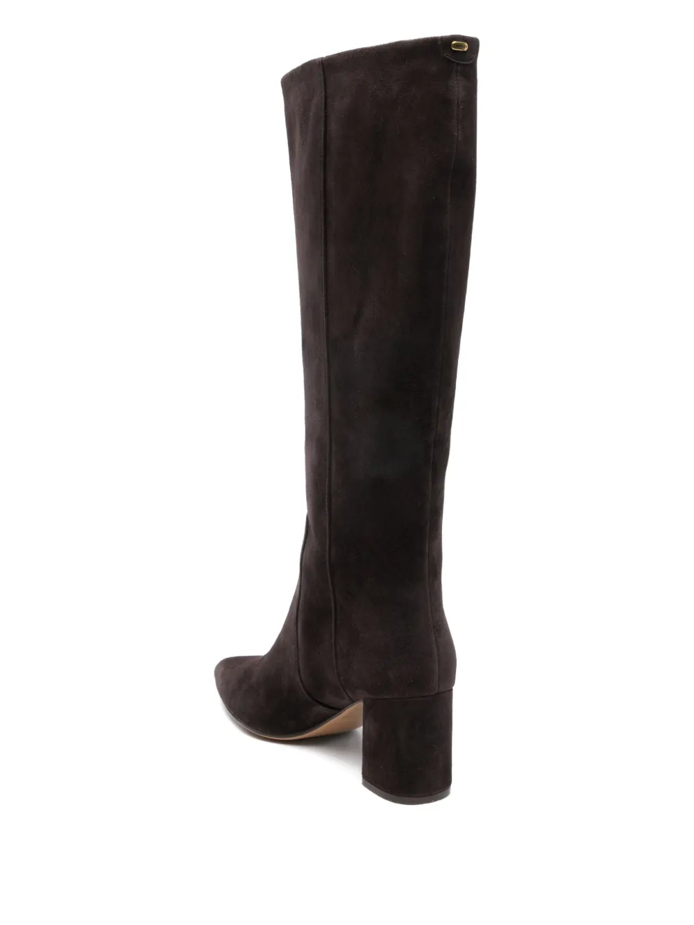 TWINSET pointed-toe suede knee-high boots Bruin