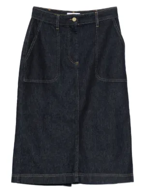 Sacai ベルテッド デニムスカート | ブルー | FARFETCH JP