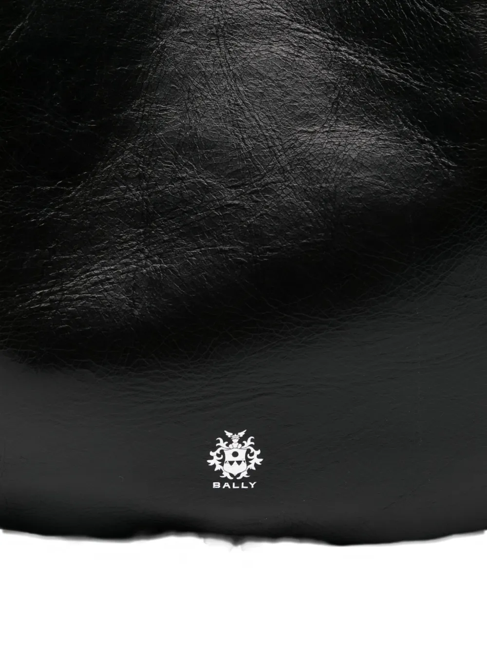 Bally Anni Moon Circular-handle Leather Tote Bag In Black