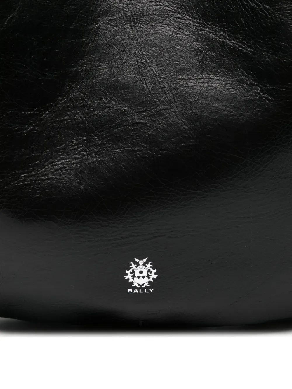 Bally Anni Moon leren shopper met rond handvat Zwart