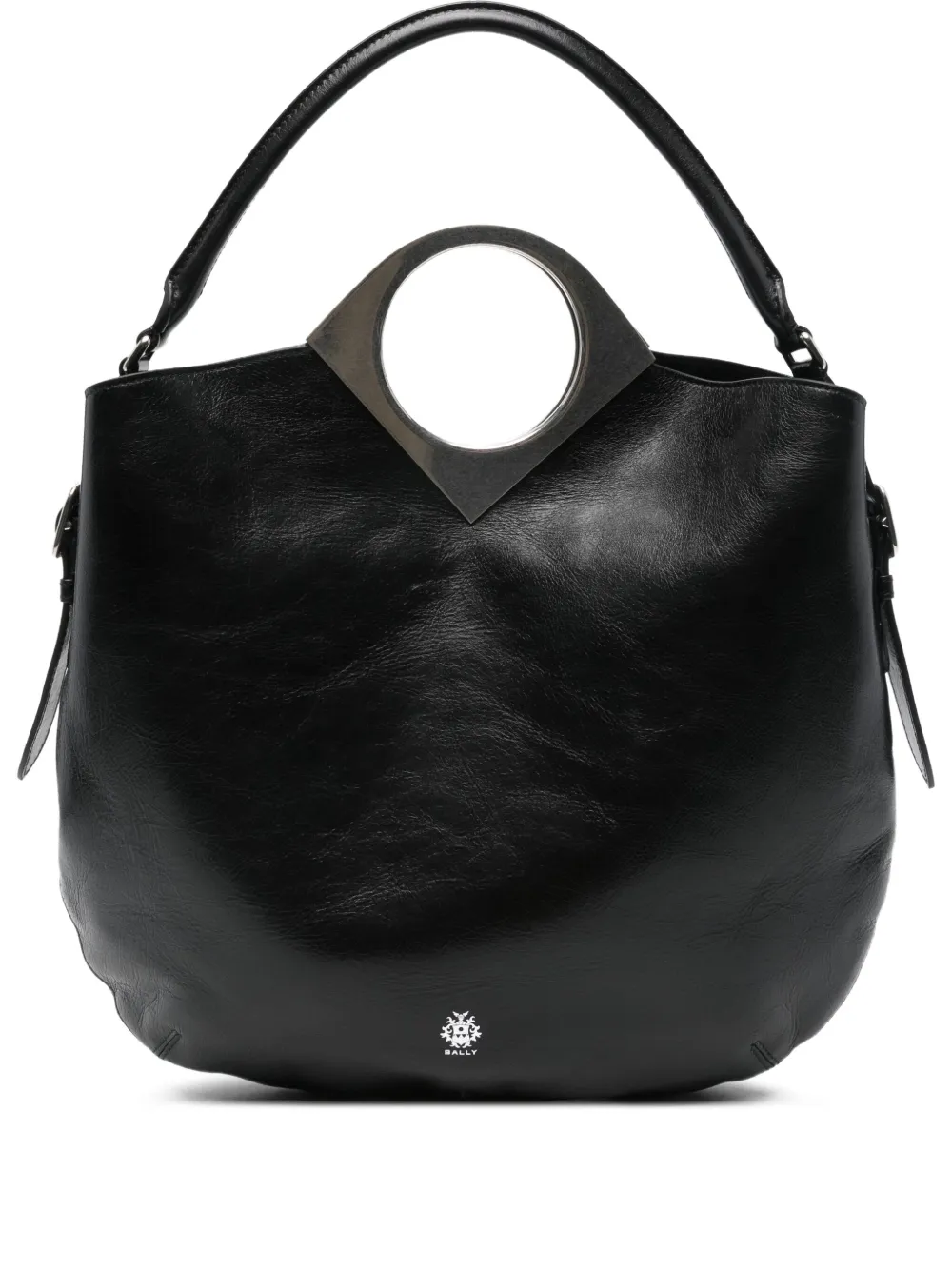 Bally Anni Moon circular-handle leather tote bag | Black | Image 1